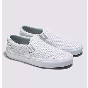 Vans Classic Slip-On Perforated Leather Shoe womens 8.5 Mens 7